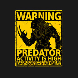 Свитшот хлопковый мужской Знак - высокая активность хищников, цвет: черный — фото 2