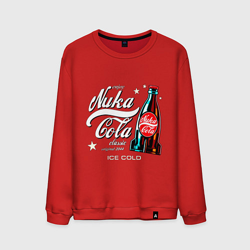 Мужской свитшот Nuka cola - Fallout / Красный – фото 1