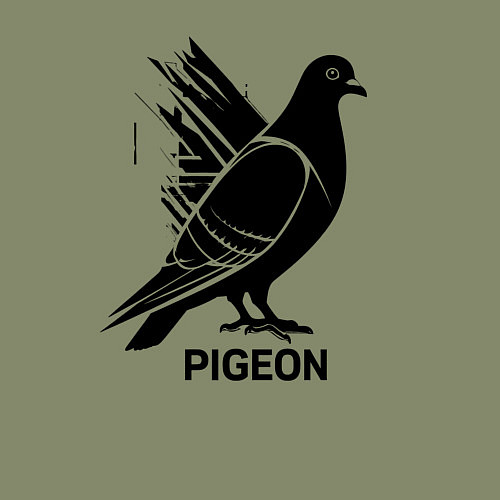 Мужской свитшот Городской граффити голубь / Авокадо – фото 3