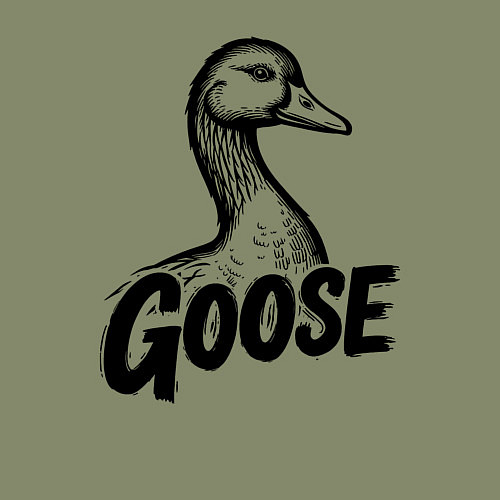 Мужской свитшот Черный гусь / Авокадо – фото 3