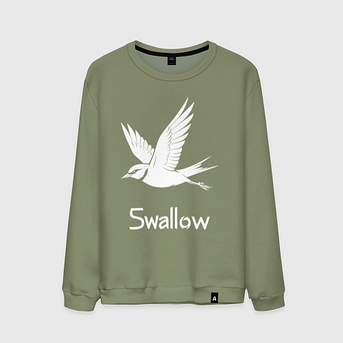 Мужской свитшот Летящая ласточка / Авокадо – фото 1