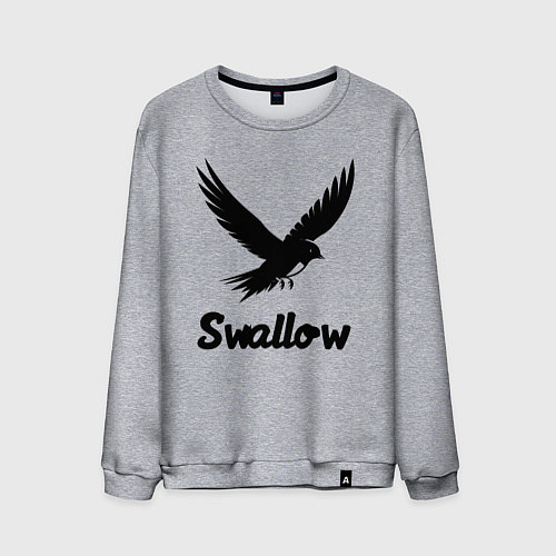 Мужской свитшот Летящая ласточка / Меланж – фото 1