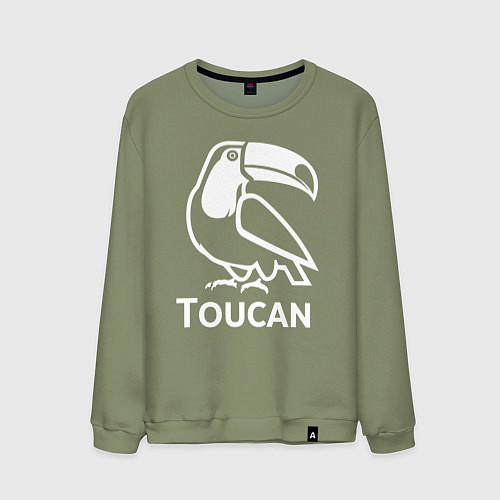 Мужской свитшот Тукан в минималистичном стиле / Авокадо – фото 1