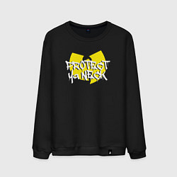 Свитшот хлопковый мужской Protect ya neck Wu-Tang, цвет: черный