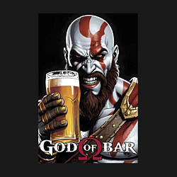Свитшот хлопковый мужской Kratos - god of bar, цвет: черный — фото 2