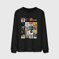 Свитшот хлопковый мужской Skillet - обложки, цвет: черный