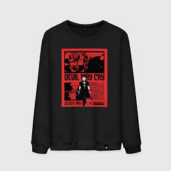 Свитшот хлопковый мужской Devil May Cry y2k, цвет: черный