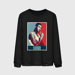 Свитшот хлопковый мужской Music Usher, цвет: черный