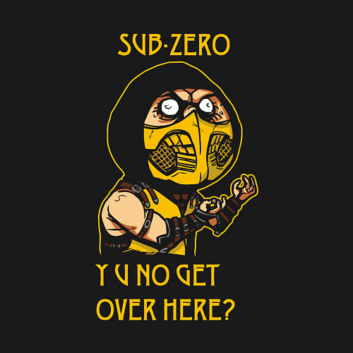 Мужской свитшот Эмоции Скорпиона - Mortal Kombat meme / Черный – фото 3