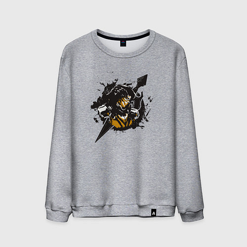 Мужской свитшот Боец Скорпион / Меланж – фото 1