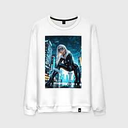 Мужской свитшот Эпичная стойка Черной кошки