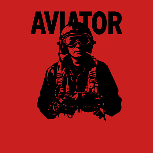 Мужской свитшот Авиатор в шлеме / Красный – фото 3