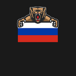 Свитшот хлопковый мужской Russian bear, цвет: черный — фото 2