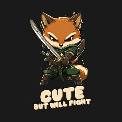 Свитшот хлопковый мужской Милый но готов драться, цвет: черный — фото 2