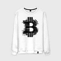 Свитшот хлопковый мужской Urban биткоин, цвет: белый