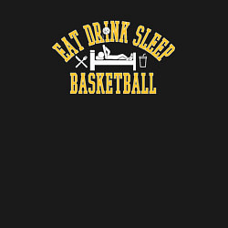 Свитшот хлопковый мужской Eat sleep drink basketball, цвет: черный — фото 2