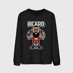 Свитшот хлопковый мужской Harden beard, цвет: черный