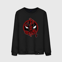 Свитшот хлопковый мужской Deadpool jump, цвет: черный