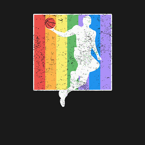 Мужской свитшот Play basket / Черный – фото 3