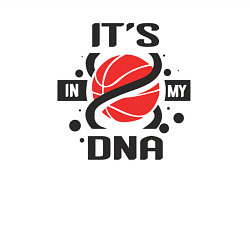 Свитшот хлопковый мужской ДНК и баскетбол, цвет: белый — фото 2