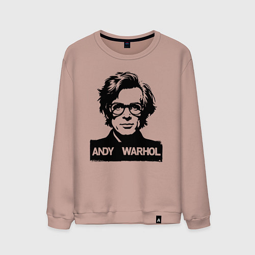 Мужской свитшот Энди Уорхол портретный образ / Пыльно-розовый – фото 1