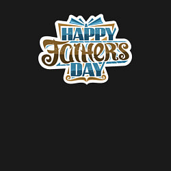 Свитшот хлопковый мужской Happy fathers day, цвет: черный — фото 2