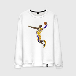 Свитшот хлопковый мужской Kobe Bryant dunker, цвет: белый