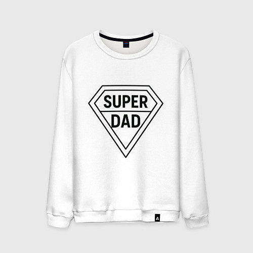 Мужской свитшот Superdad / Белый – фото 1