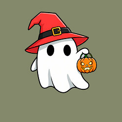 Свитшот хлопковый мужской Призрак в красной шляпе, цвет: авокадо — фото 2