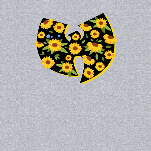 Мужской свитшот Wu-Tang flowers / Меланж – фото 3