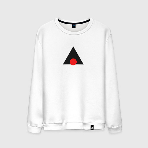 Мужской свитшот Минимализм: геометрия / Белый – фото 1