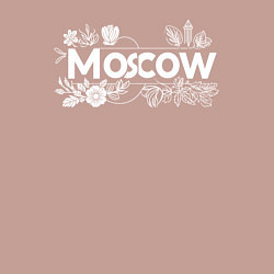 Свитшот хлопковый мужской Москва в цветах, цвет: пыльно-розовый — фото 2