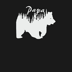 Свитшот хлопковый мужской Bear papa, цвет: черный — фото 2