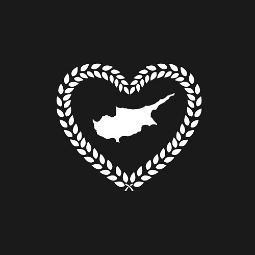 Мужской свитшот Кипр в сердце монохром / Черный – фото 3