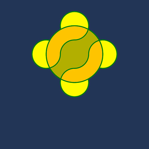 Мужской свитшот Графический фантастический элемент / Тёмно-синий – фото 3