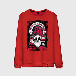 Свитшот хлопковый мужской Красный огненный конь 2026, цвет: красный