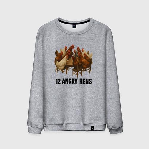 Мужской свитшот Двенадцать злых куриц / Меланж – фото 1