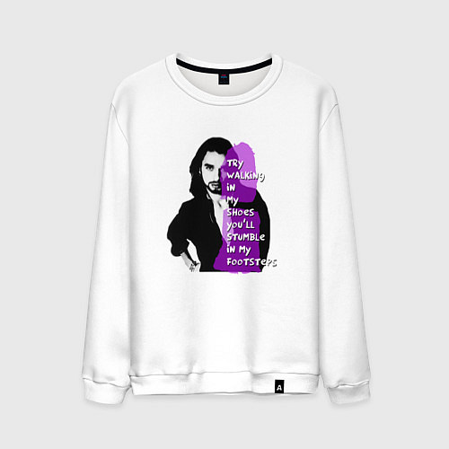 Мужской свитшот Dave Gahan Depeche Mode - Walking In My Shoes / Белый – фото 1