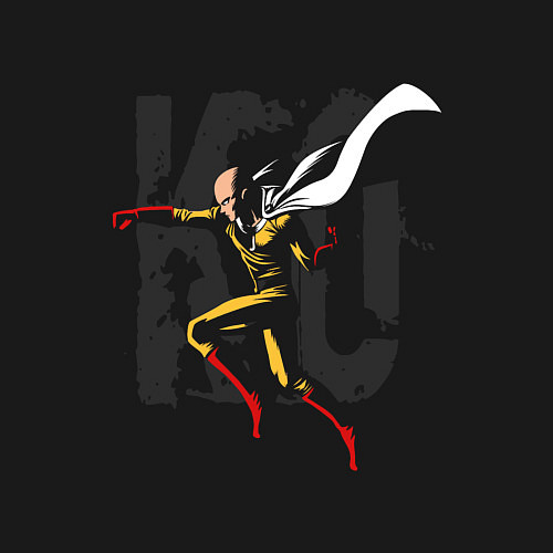 Мужской свитшот Ванпанчмен КО / Черный – фото 3