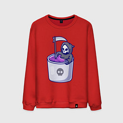 Свитшот хлопковый мужской Ванна смерти, цвет: красный