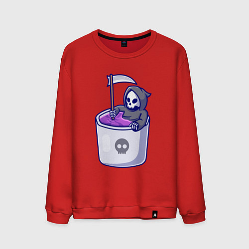 Мужской свитшот Ванна смерти / Красный – фото 1