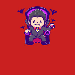 Свитшот хлопковый мужской Дракула на троне, цвет: красный — фото 2