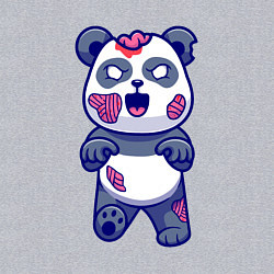 Свитшот хлопковый мужской Зомби панда, цвет: меланж — фото 2