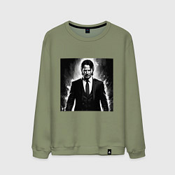 Свитшот хлопковый мужской Киану, цвет: авокадо