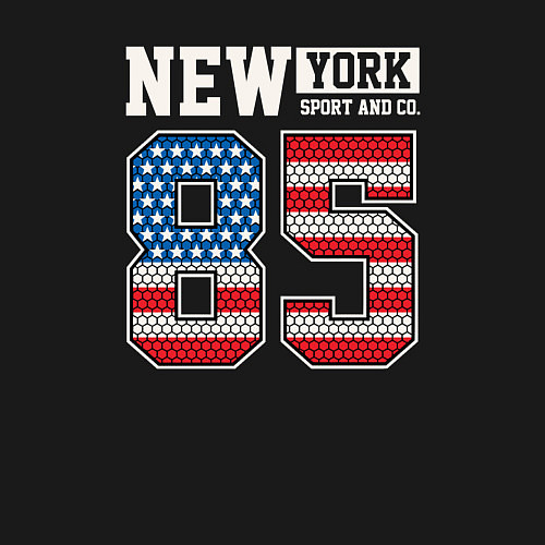 Мужской свитшот New York 85 / Черный – фото 3