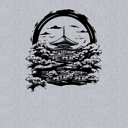 Свитшот хлопковый мужской Японская пагода, цвет: меланж — фото 2