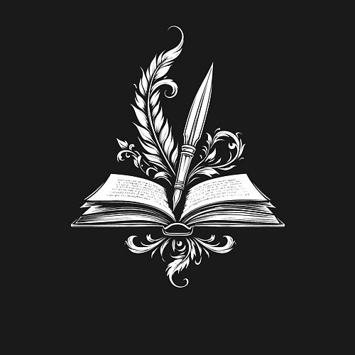 Мужской свитшот Вдохновение в строках / Черный – фото 3