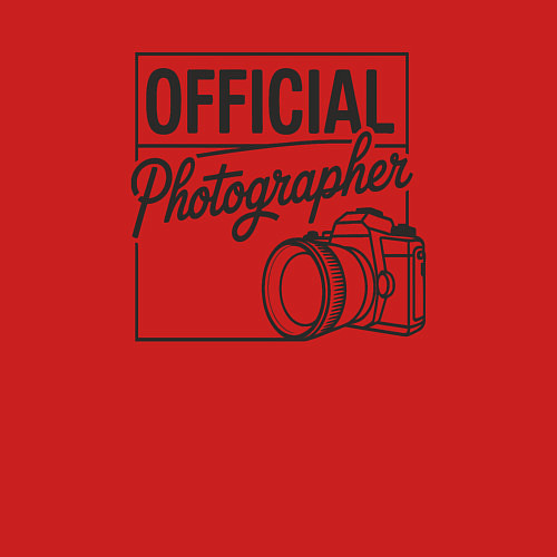 Мужской свитшот Официальный фотограф / Красный – фото 3