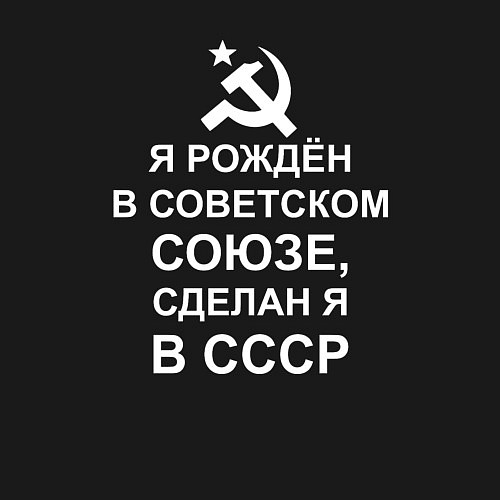 Мужской свитшот Я рождён и сделан в СССР / Черный – фото 3