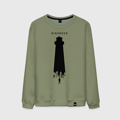 Мужской свитшот Биошок маяк / Авокадо – фото 1